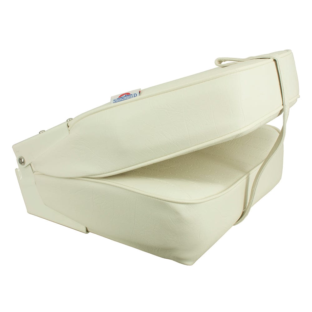 Springfield Marine Springfield High Back Folding Seat - White Boat Outfitting