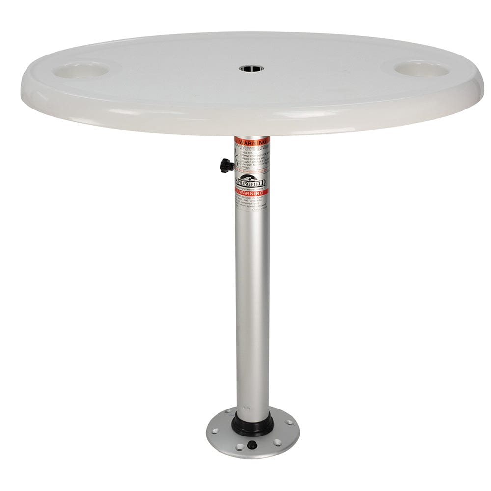 Springfield Marine Springfield White Oval Table Package - 18" x 30" Threadlock Boat Outfitting