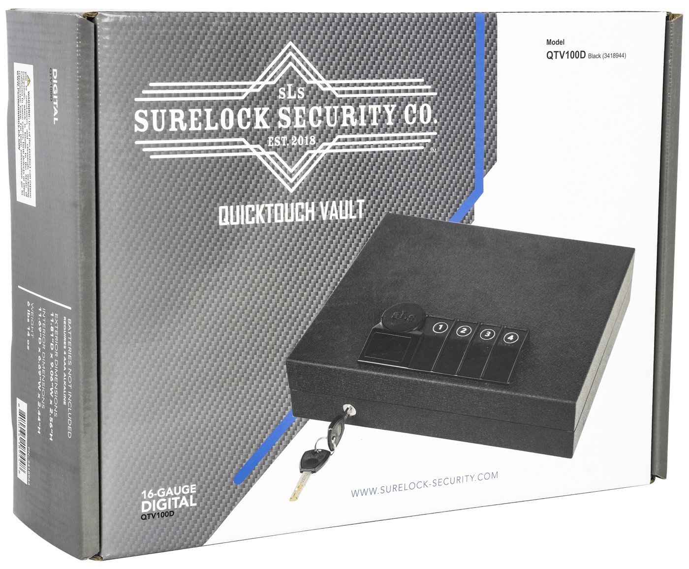SURELOCK (DANSONS US LLC) Surelock (dansons Us Llc) Quicktouch, Surelock 3418944 Quicktouch Vault-model 100 Dig Firearm Accessories