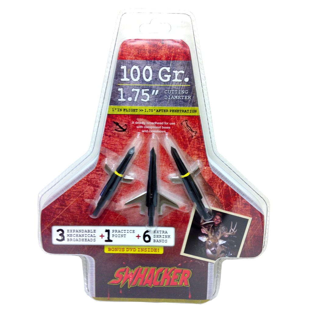 Swhacker Swhacker 2 Blade Broadheads 100 Gr. 1.75 In. 3 Pk. Archery Accessories