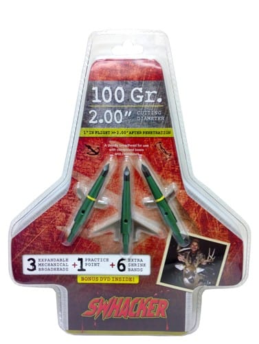 Swhacker Swhacker 2 Blade Broadheads 100 Gr. 2 In. 3 Pk. Archery Accessories