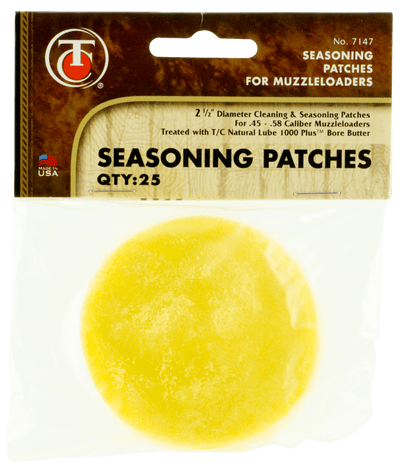 T/C Accessories T/c Cleaning And Seasoning - Patches W/natural Lube 25-pack Gun Care