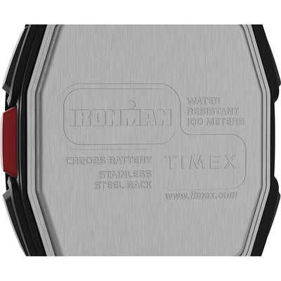 Timex Timex IRONMAN® T300 Silicone Strap Watch - Black/Red Outdoor