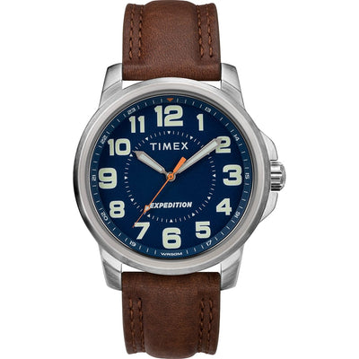 Timex Timex Men's Expedition® Metal Field Watch - Blue Dial/Brown Strap Outdoor