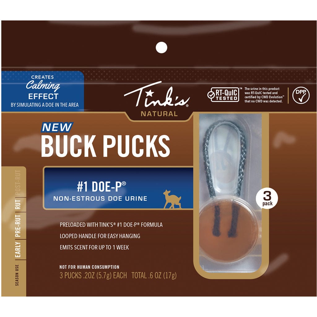 Tinks Tinks #1 Doe-p Buck Puck Scent Hanger 3 Pk. Scent Elimination and Lures