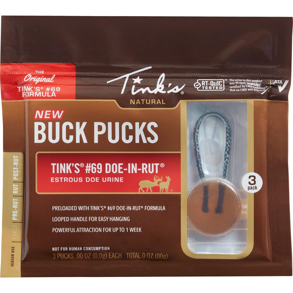 Tinks Tinks Buck Pucks #69 Natural Scent Hangers 3 Pk. Scents/scent Elimination