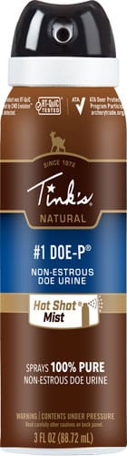 Tinks Tinks Hot Shot #1 Doe-p Non-estrous Mist 3 Oz. Scents/scent Elimination