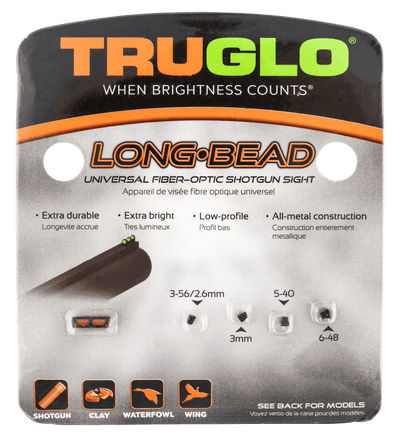 Truglo Truglo Long Beard Front Shotgun Sight Universal Red Firearm Accessories