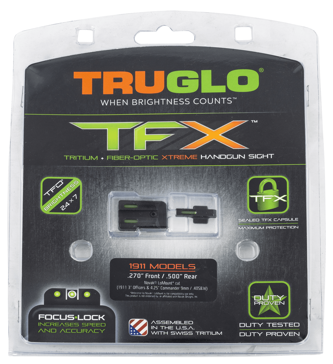 Truglo Truglo Tfx, Tru Tg-tg13nv4a  Tfx 1911 270 500 Set Firearm Accessories