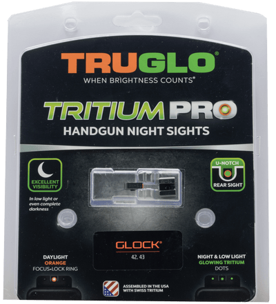 Truglo Truglo Tritium Pro Handgun Sights Glock 42/43 Set Firearm Accessories