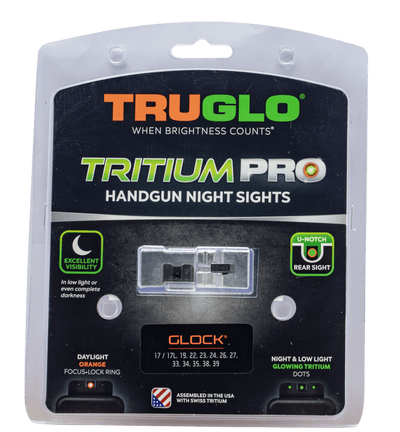 Truglo Truglo Tritium Pro Handgun Sights Glock High Set Firearm Accessories