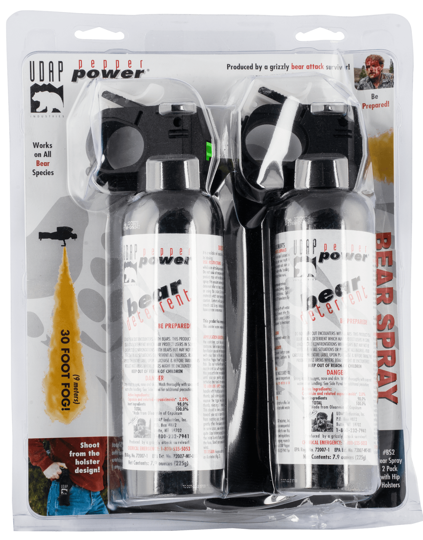 UDAP Udap Bear Spray, Udap Bs2     Bear Spray 225g        2pk Accessories