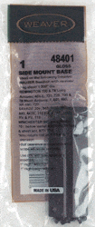Weaver Mounts Weaver Base Side Mount #1 - Black Optics Accessories