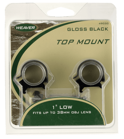 Weaver Mounts Weaver Rings Detachable Top - Mount 1" Low Black .089"! Optics Accessories