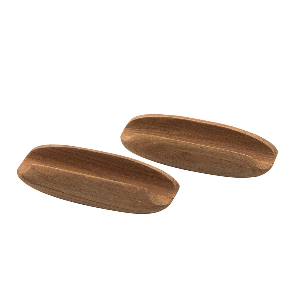 Whitecap Whitecap Teak Oval Drawer Pull - 4"L - 2 Pack Marine Hardware