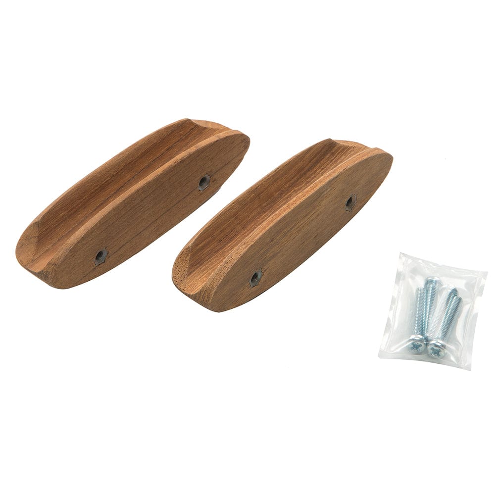 Whitecap Whitecap Teak Oval Drawer Pull - 4"L - 2 Pack Marine Hardware