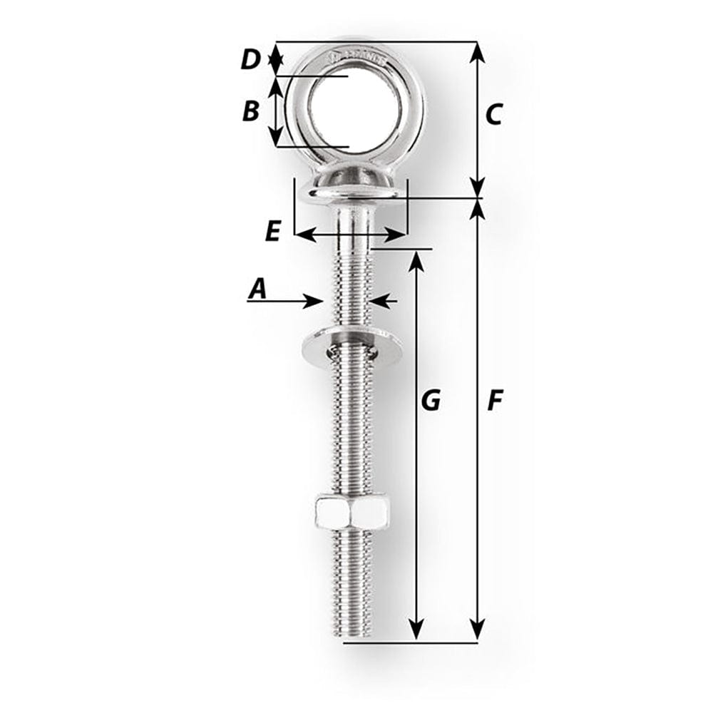 Wichard Marine Wichard Eye Bolt - Diameter 15/32" - Length 1-9/16" Sailing