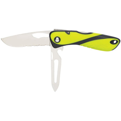 Wichard Marine Wichard Offshore Knife - Serrated Blade - Shackler/Spike - Fluorescent Outdoor