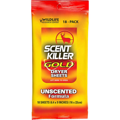 Wildlife Research Wildlife Research Scent Killer Dryer Sheets Gold 18 Pk. Scents/scent Elimination