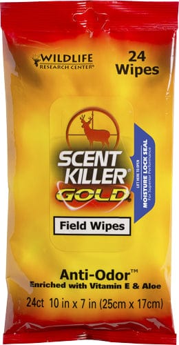 Wildlife Research Wildlife Research Scent Killer Field Wipes Gold 24 Pk. Scents/scent Elimination