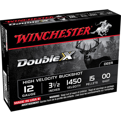 Winchester Ammo Win Dblx 12ga 3.5" 00bk 15plt 5/250 Ammo