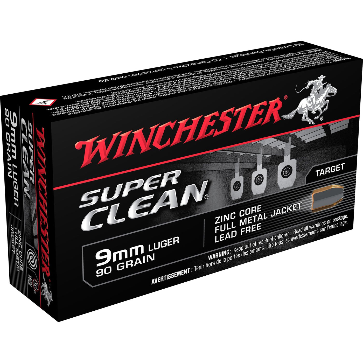 Winchester Ammo Win Super Clean 9mm 90gr Fmj 50/500 Ammo