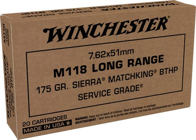 Winchester Ammo Winchester 7.62x51mm 175gr - 20rd 25bx/cs Matchking Bthp Ammo