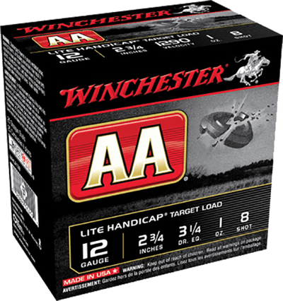 Winchester Ammo Winchester Aa Light Handicap Load 12 Ga. 2.75 In. 1 Oz. 8 Shot 25 Rd. Ammo