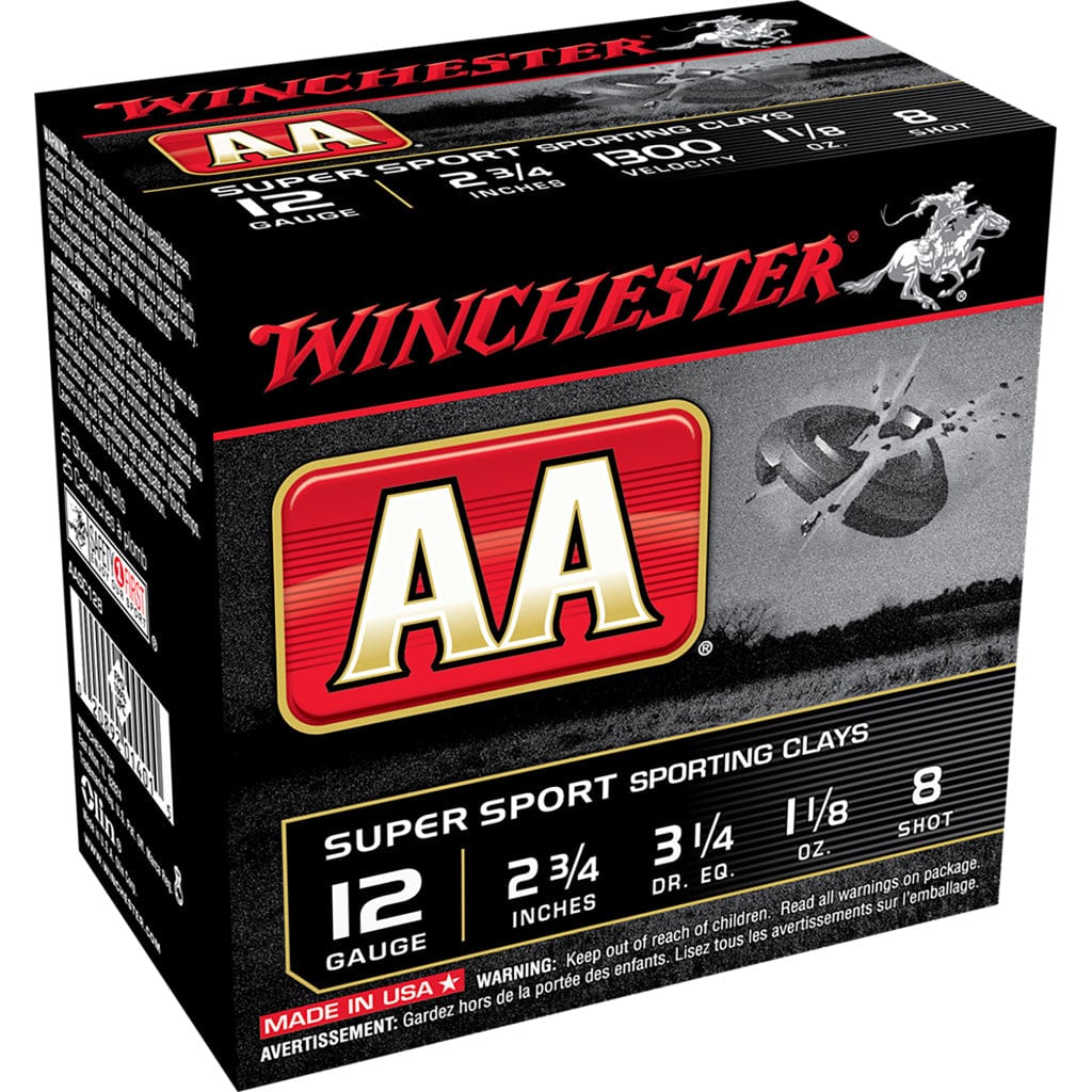 Winchester Ammo Winchester Aa Sporting Clays Load 12 Ga. 2.75 In. 1 1/8 Oz. 8 Shot 25 Rd. Ammo