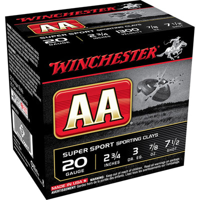 Winchester Ammo Winchester Aa Sporting Clays Load 20 Ga. 2.75 In. 7/8 Oz. 7.5 Shot 25 Rd. Ammo