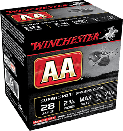 Winchester Ammo Winchester Aa Sporting Clays Load 28 Ga. 2.75 In. 3/4 Oz. 7.5 Shot 25 Rd. Ammo