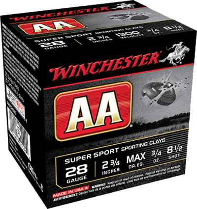 Winchester Ammo Winchester Aa Sporting Clays Load 28 Ga. 2.75 In. 3/4 Oz. 8.5 Shot 25 Rd. Ammo