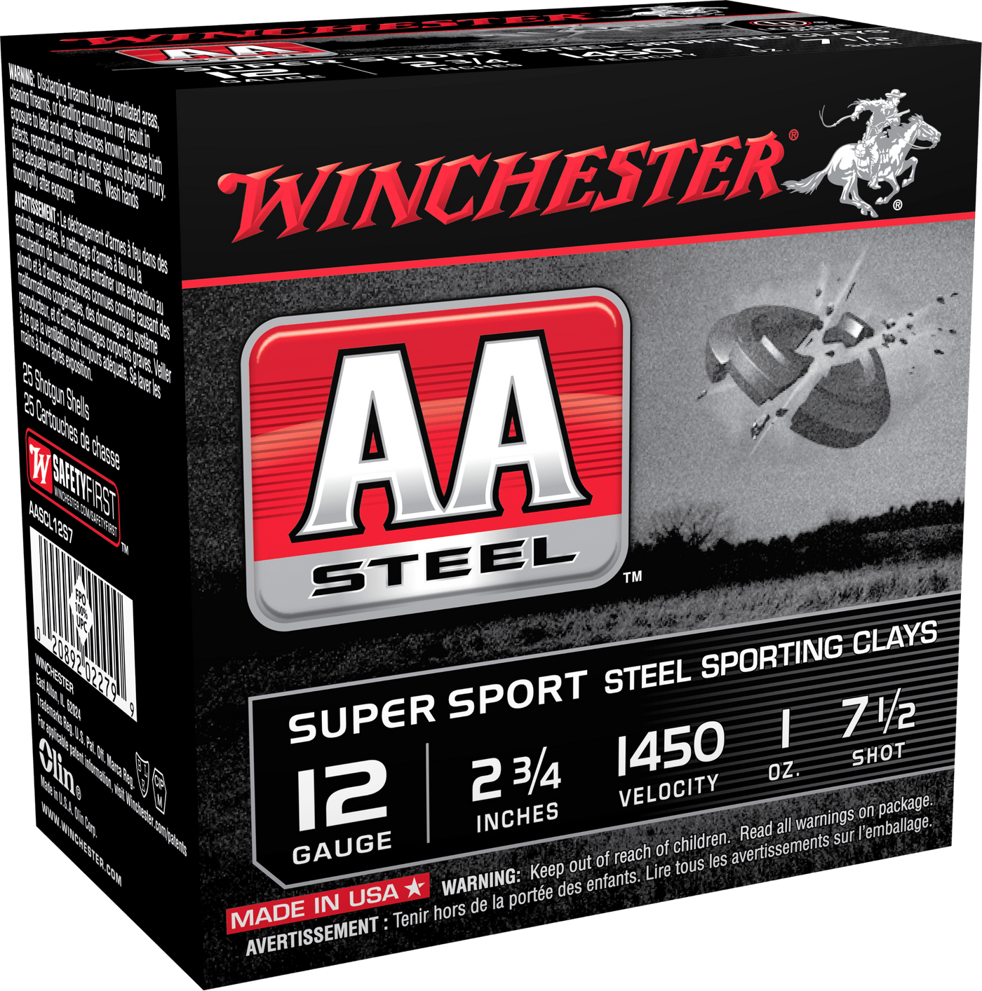 Winchester Ammo Winchester Aa Steel Target Sporting Clays Load 12 Ga. 2.75 In. 1 Oz. 7.5 Shot 25 Rd. Ammo