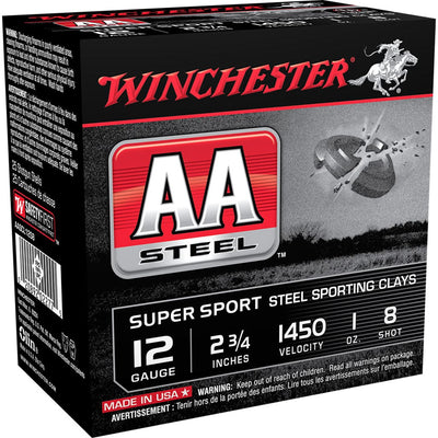 Winchester Ammo Winchester Aa Steel Target Sporting Clays Load 12 Ga. 2.75 In. 1 Oz. 8 Shot 25 Rd. Ammo