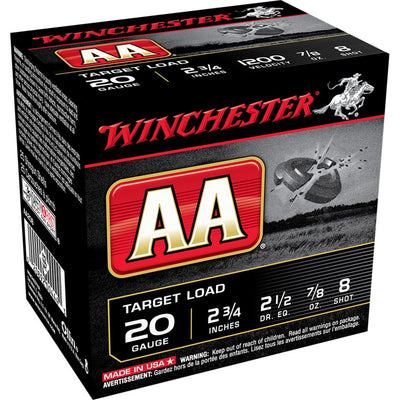 Winchester Ammo Winchester Aa Target Load 20 Gauge 2.75 In. 7/8 Oz. 8 Shot 25 Rd. Ammo