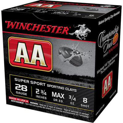 Winchester Ammo Winchester Aa Trgt 28ga 2.75" - 25rd 10bx/cs 1300fps 3/4oz #8 28 Gauge Ammo