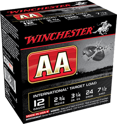 Winchester Ammo Winchester Aa Usa Shooting Load 12 Ga. 2.75 In. 24 Gm. 7.5 Shot 25 Rd. Ammo