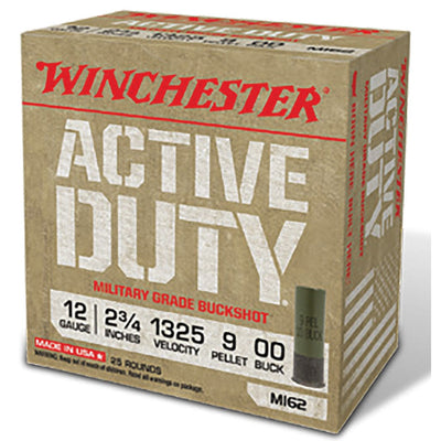 Winchester Ammo Winchester Active Duty Shotgun Ammo 12 Ga. 2.75 In. 00 Buck 25 Rd. Ammo