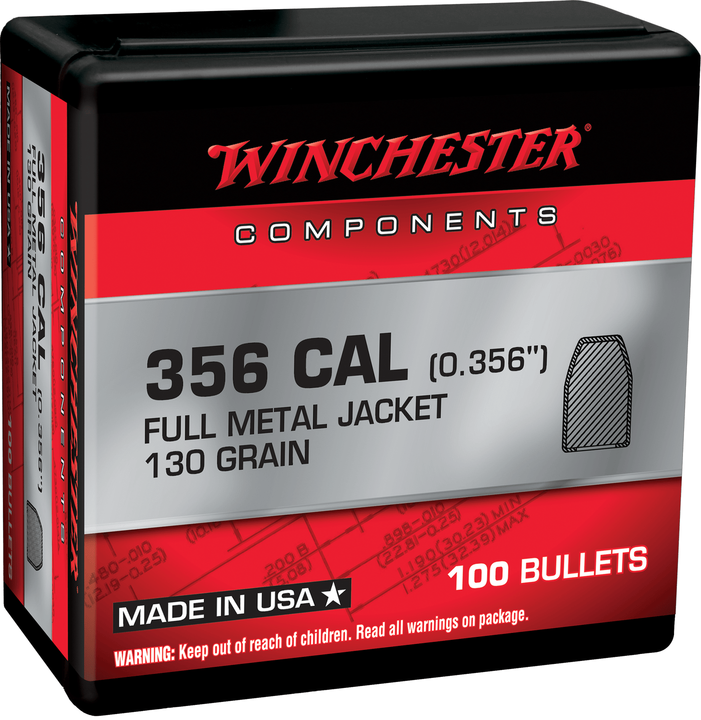 Winchester Ammo Winchester Ammo Centerfire Handgun, Win Wb38mc130x Bul 38    130 Fmj         100/10 Reloading
