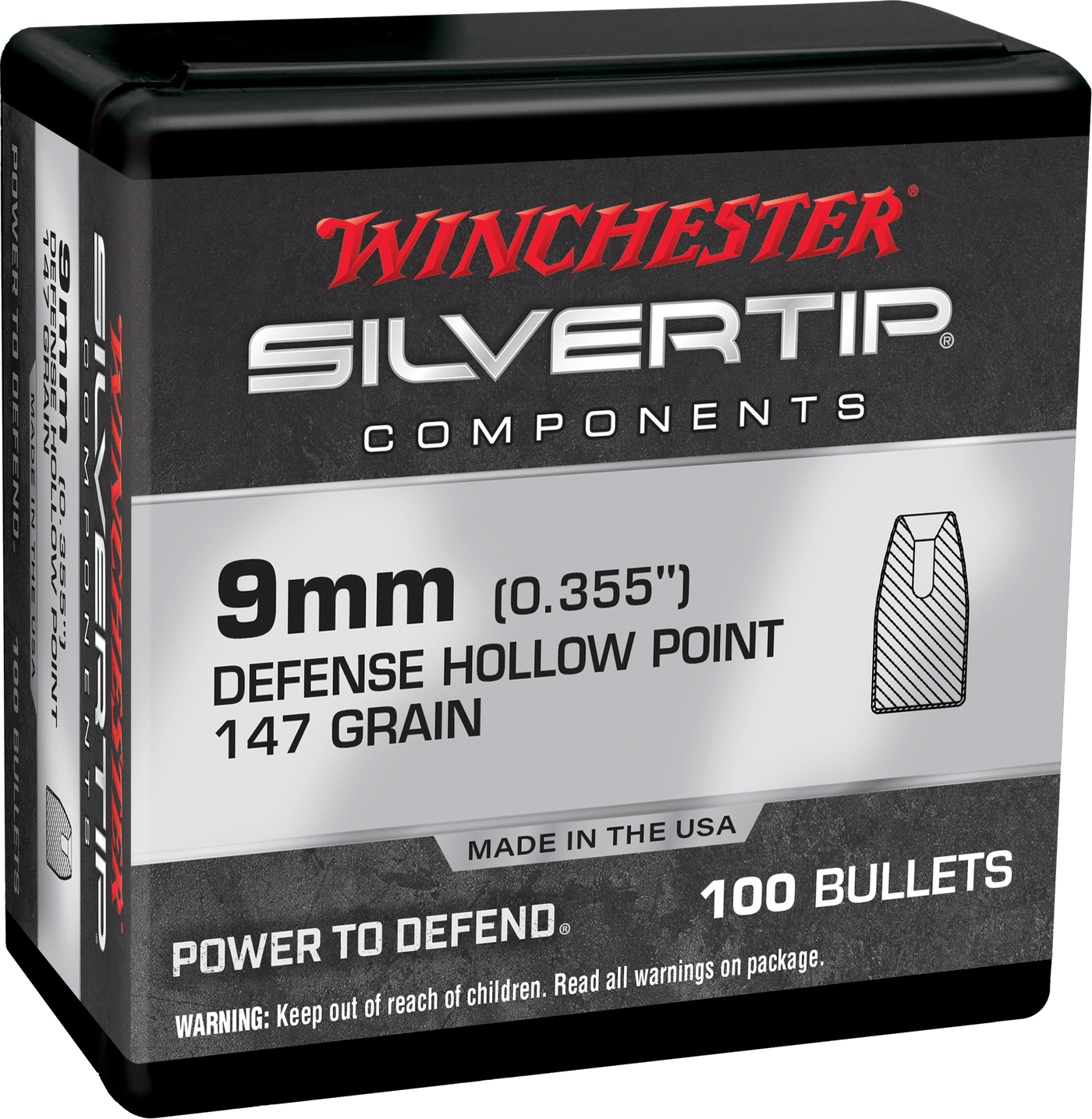 Winchester Ammo Winchester Ammo Centerfire Handgun, Win Wb9st147x  Bul 9mm   147 Sthp        100/10 Reloading