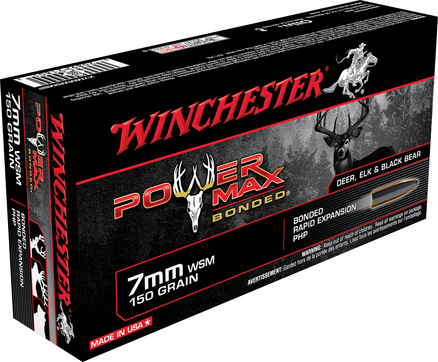 Winchester Ammo Winchester Ammo Power Max Bonded, Win X7mmwsmbp     7mmwsm 150pmb              20/10 Ammo