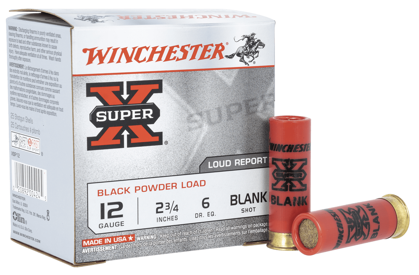 Winchester Ammo Winchester Ammo Super X, Win Xbp12w     Blk Pwd Blank                 25/10 Ammo