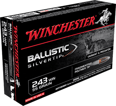 Winchester Ammo Winchester Ballistic Silvertip Rifle Ammo 243 Win. 55 Gr. Ballistic Silvertip 20 Rd. Ammo