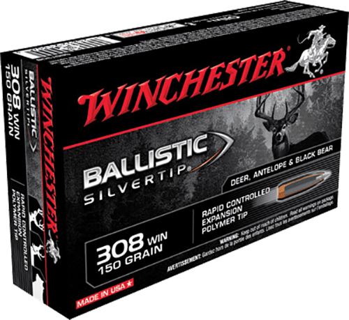 Winchester Ammo Winchester Ballistic Silvertip Rifle Ammo 308 Win. 150 Gr. Ballistic Silvertip 20 Rd. Ammo