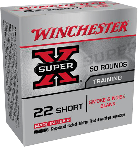 Winchester Ammo Winchester Blanks 22 Short - 50rd 100bx/cs Smk & Noise Blnk Ammo