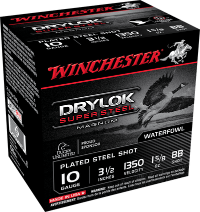 Winchester Ammo Winchester Drylok Magnum Plated Load 10 Ga. 3.5 In. 1 5/8 Oz. Bb Shot 25 Rd. Ammo