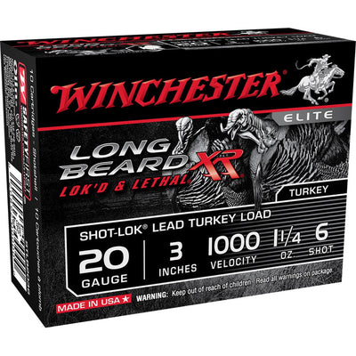 Winchester Ammo Winchester Long Beard Xr Shot-lok Load 20 Ga. 3 In. 1 1/4 Oz. 6 Shot 10 Rd. Ammo