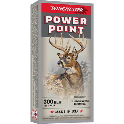 Winchester Ammo Winchester Power Point Rifle Ammo 300 Blackout 150 Gr. Power Point 20 Rd. Ammo