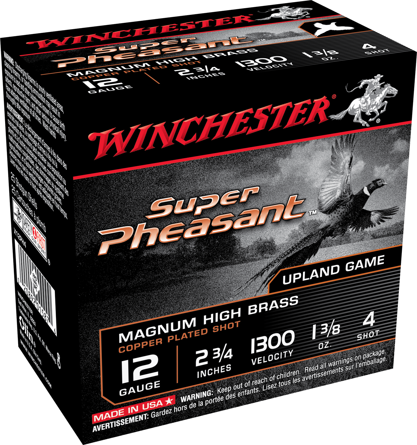 Winchester Ammo Winchester Super Pheasant Shotgun Load 12 Ga. 3 In. 1 3/8 Oz. Magnum Hb 4 Shot 25 Rd. Ammo