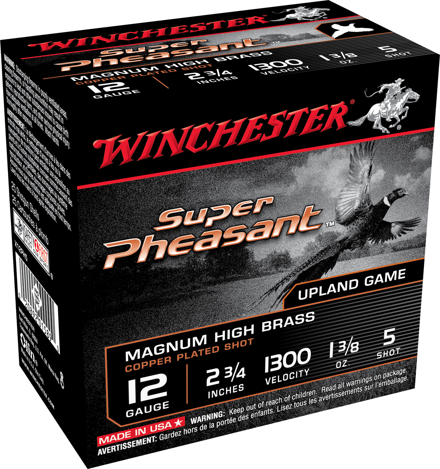 Winchester Ammo Winchester Super Pheasant Shotgun Load 12 Ga. 3 In. 1 3/8 Oz. Magnum Hb 5 Shot 25 Rd. Ammo